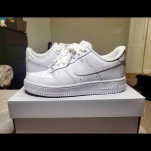 White Nike Air Force 1s